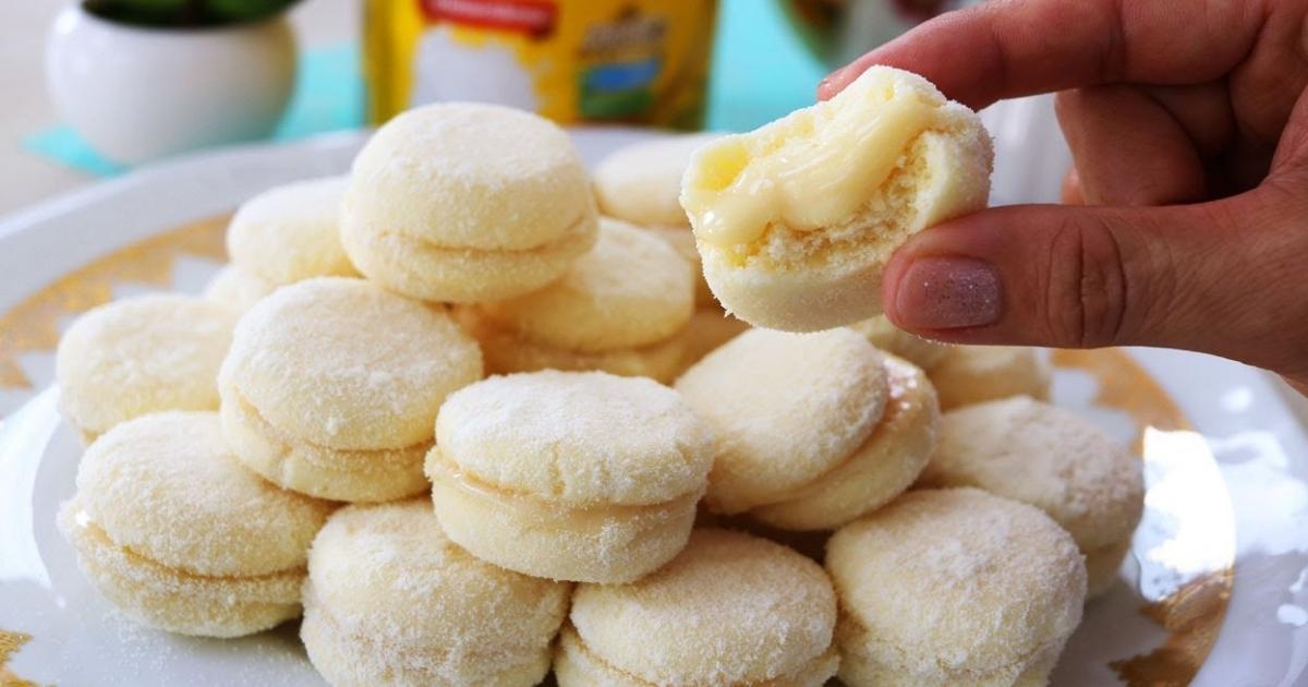 Bolacha de Leite Recheada Com Leite Ninho Perfeita! Bolacha de Leite Recheada Com Leite Ninho Perfeita!