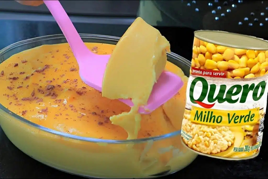 Curau com milho de latinha simples e rápido feito no liquidificador, uma delícia Curau com milho de latinha simples e rápido feito no liquidificador, uma delícia