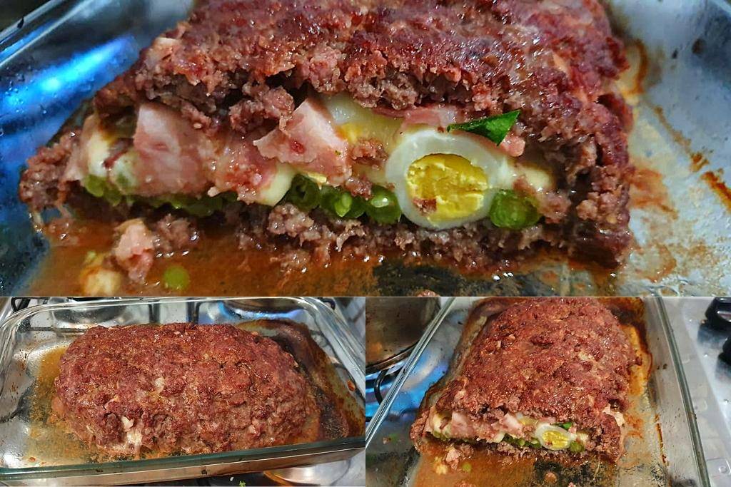 Esse bolo de carne recheado é o motivo pra sempre ter visita aqui em casa Esse bolo de carne recheado é o motivo pra sempre ter visita aqui em casa