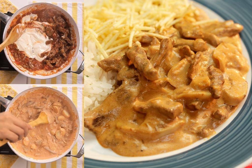 Estrogonofe de carne que vai te fazer receber muitos elogios! Estrogonofe de carne que vai te fazer receber muitos elogios!