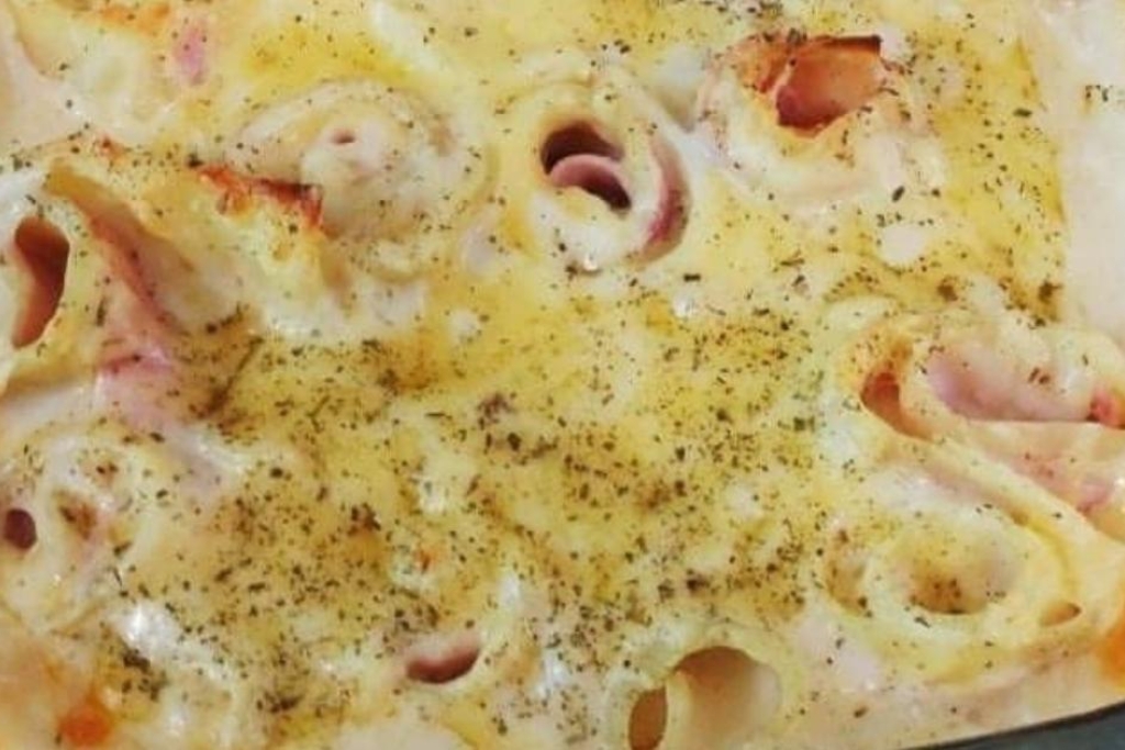 Rondelli de presunto e queijo delicioso que desmancha na boca