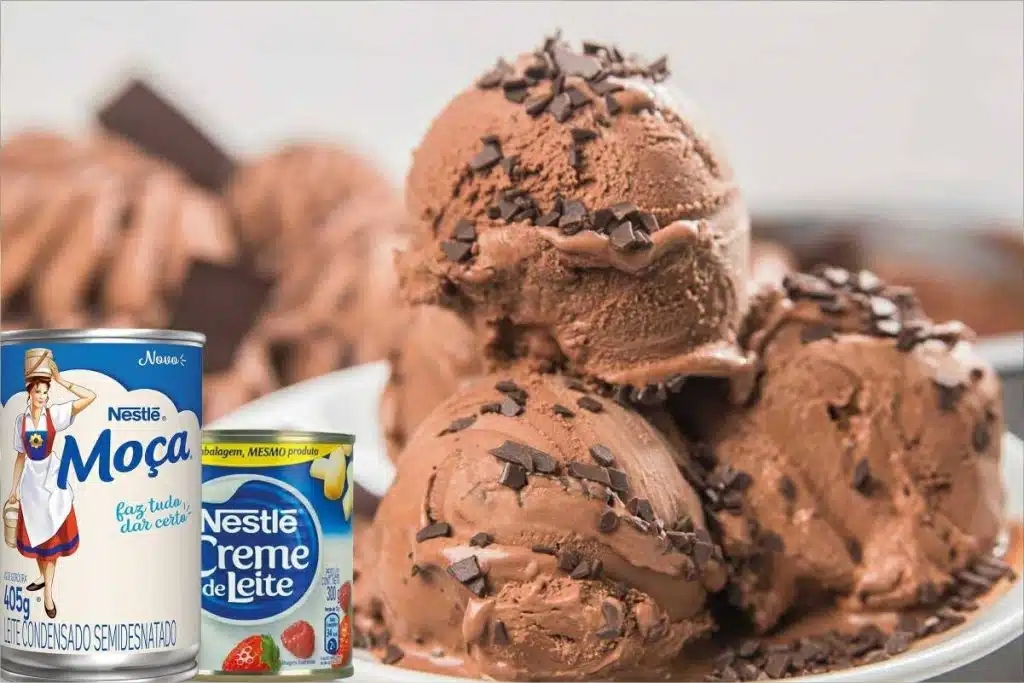 Sorvete 5 latas, um sorvete de chocolate caseiro maravilhoso feito no liquidificador Sorvete 5 latas, um sorvete de chocolate caseiro maravilhoso feito no liquidificador