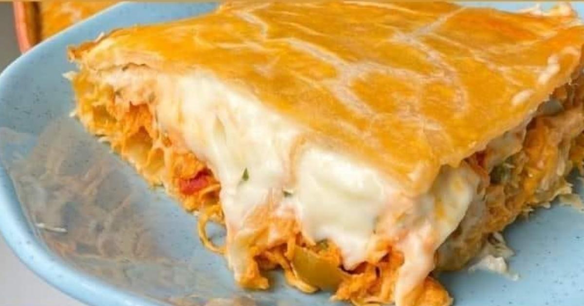 Torta Folhada de Frango Cremosa! Torta Folhada de Frango Cremosa!